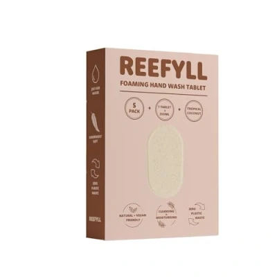 Afbeelding van Reefyll Plastic Vrij Oplosbare Handzeep Navulling Tabletten Pods Voeg gewoon Tropisch Water Toevoegen Kokosnoot Scent 5