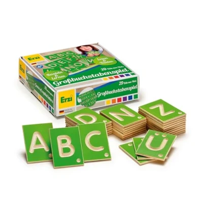 Afbeelding van Erzi Educatief spel met houten letters (Duitse versie)