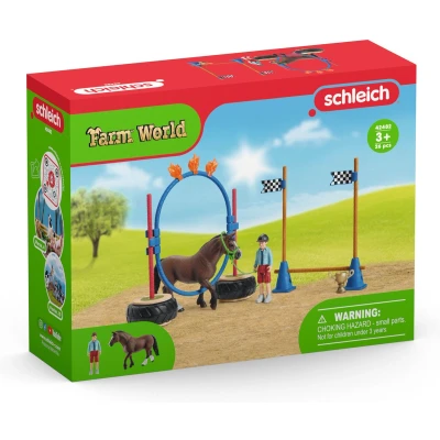 Afbeelding van Schleich Playset Farm World Pony Agility Wedstrijd Multi