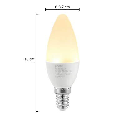 Afbeelding van Lindby kaarslamp E14 C35 4,5W 3.000K opaal