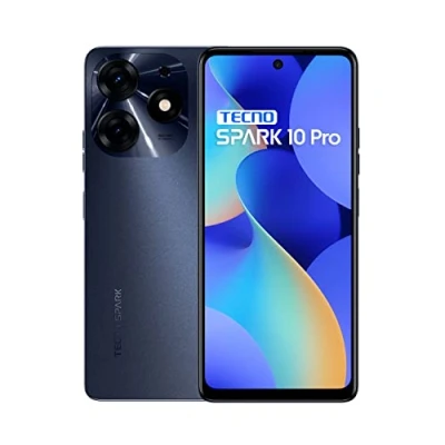 Afbeelding van TECNO Mobile Spark 10 Pro Smartphone (Android, dual SIM, 2460 x 1080 pixels display, 8 GB RAM, 128 geheugen, octa core, 50 MP camera), zwart met sterren