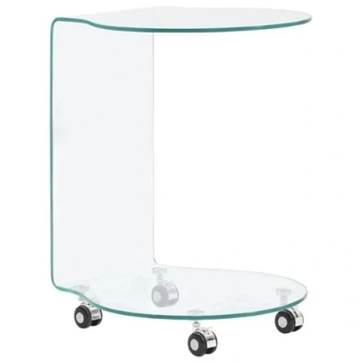 Afbeelding van Salontafel 45x40x58 cm gehard glas