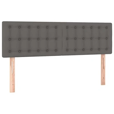 Afbeelding van vidaXL Hoofdeinde van kunstleer, 2 stuks, grijs, 72 x 5 78/88 cm