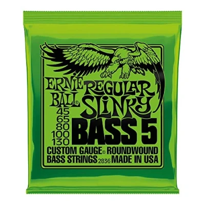 Afbeelding van Ernie Ball 2836 Bass 5 Regular Slinky 045 130 Snarenset