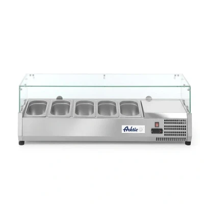 Afbeelding van Opzetkoelvitrine Hendi, 5x1/4GN, 130 cm(b), 230V/161W