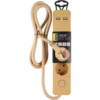 Afbeelding van Stekkerdoos 3 voudig USB