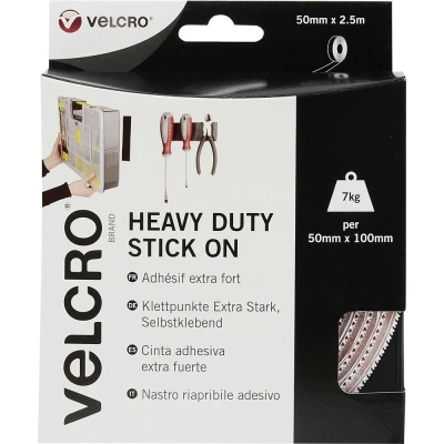 Afbeelding van VELCRO® VEL EC60246 Klittenband Om vast te plakken Haak en lusdeel, Extra sterk (l x b) 2500 mm 50 Wit 2.5 m