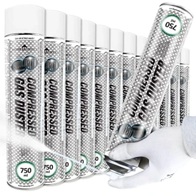 Afbeelding van AABCOOLING Home&amp;Office Compressed Gas Duster koude spuitbus 750 ml voor thermische probleemoplossing, bom, luchtspray tot 50 C, 12 stuks BE