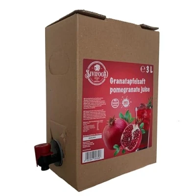 Afbeelding van SIVIOOD granaatappelsap in voordeelverpakking van 3 liter 100% natuurlijk veganistisch sap op basis granaatappelsapconcentraat zonder toevoegingen toegevoegde suiker,