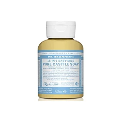 Afbeelding van Dr Bronner Pure Castile Zeep Baby Mild 60ML