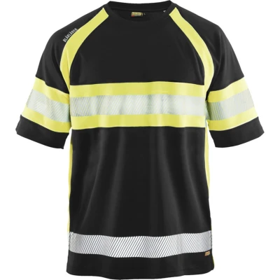 Afbeelding van Blaklader UV T shirt High Vis 3337 1051 Zwart/High Geel 5XL