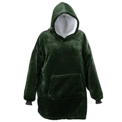 Afbeelding van Oversized fleece hoodie donkergroen Unique Living