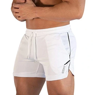 Afbeelding van Superora Ademende sportbroek met zakken voor heren, sportschool, training in de open lucht, Wit.