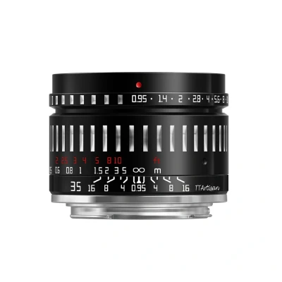Afbeelding van TT Artisan Cameralens APS C 35mm F/0.95 voor Nikon Z vatting, zwart zilver