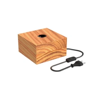 Afbeelding van Calex Tafellamp Vierkant Scandinavisch E27 Fitting FSC Hout Excl. Lichtbron