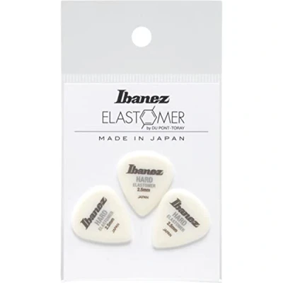 Afbeelding van Ibanez BELJ1HD25 Elastomer Teardrop Guitar Pick Hard 2.5mm (3 Pack) Plectrum set