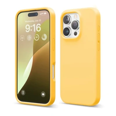 Afbeelding van elago Compatibel met iPhone 16 Pro hoesje, hoogwaardige vloeibare siliconen hoes, volledige beschermhoes, schokbestendig, slanke telefoonhoes