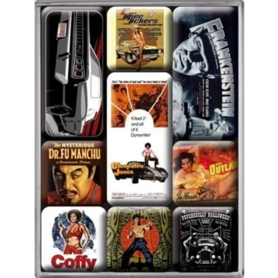 Afbeelding van Nostalgic Art Koelkastmagneten in retrostijl, meerkleurig, klein, 9 stuks
