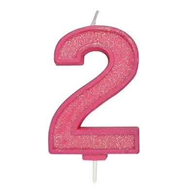 Afbeelding van Culpitt Cijferkaars #2 Roze met Glitter