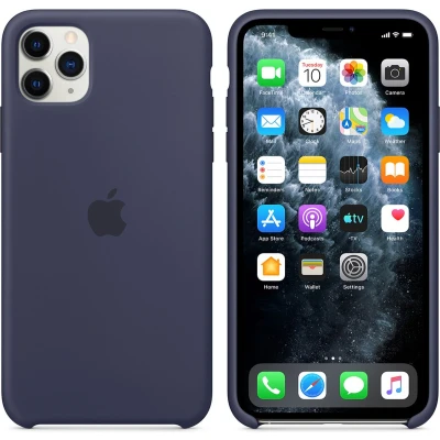 Afbeelding van Apple origineel silicone case iPhone 11 Pro Max Midnight Blue MWYW2ZM/A