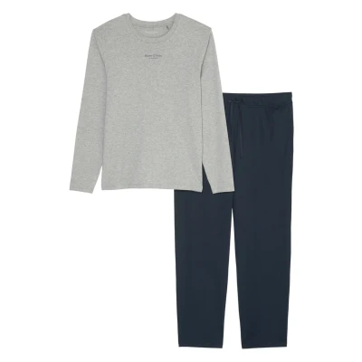 Afbeelding van Marc O&#039;Polo Pyjama Grey melange dark navy, Heren, Maat: Small, navy
