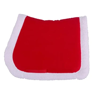 Afbeelding van QHP Allroundzadeldek Christmas Rood/Wit