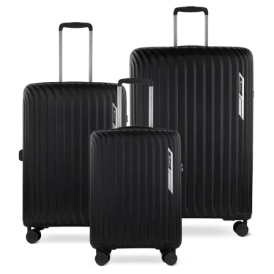 Afbeelding van bugatti Hera harde Koffer met 4 wielen (S,M, L), lichte reiskoffer, zwart.,