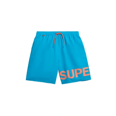 Afbeelding van Superdry Graphic INCH Zwemshorts, Heren, Maat: Small, Hawaii blue