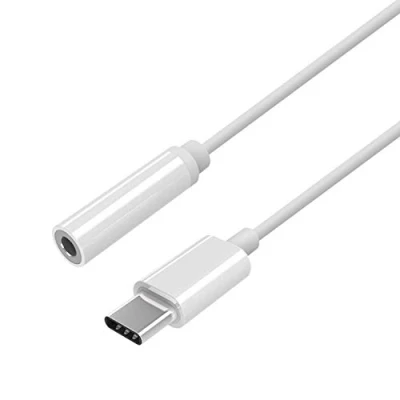 Afbeelding van Adapter USB C naar Jack 3.5 mm Aisens A109 0384 15 cm Wit