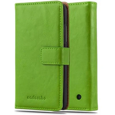 Afbeelding van Cadorabo Hoesje geschikt voor Nokia Lumia 640 in GRAS GROEN Beschermhoes met magnetische sluiting, standfunctie en kaartvakje Book Case Cover Etui