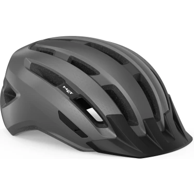 Afbeelding van MET Downtown MIPS Fietshelm Mannen &amp; Vrouwen Racefiets Volwassenen E Bike Trekking Maat M/L (58 61cm) Gray Glossy (Grijs)