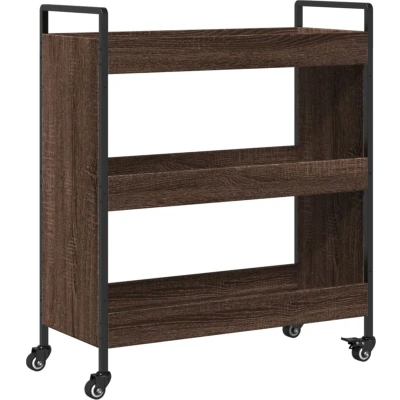 Afbeelding van Keukentrolley 70x30x82 cm bewerkt hout bruin eikenkleurig