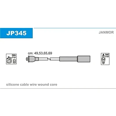 Afbeelding van JANMOR JP345 Bougiekabelset MAZDA: 323 F 6