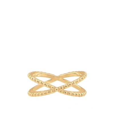 Afbeelding van Elli Cross OVER Design Ring goldcoloured, Dames, Maat: 54, Gold coloured