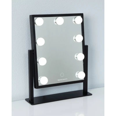 Afbeelding van Bright Beauty Vanity make up spiegel met verlichting zwart dimbaar drie lichtstanden