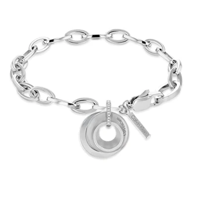 Afbeelding van Calvin Klein PLAYFUL CIRCULAR SHIMMER damesoorbellen met kristallen 35000152, eenheidsmaat, roestvrij staal, zonder edelsteen, rvs, Geen edelsteen