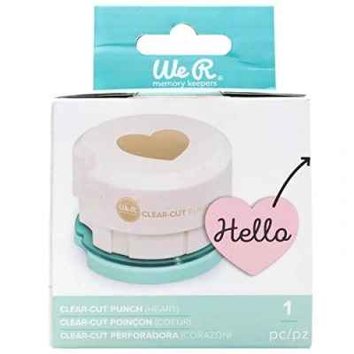 Afbeelding van We R Memory Keepers Clear Cut Magnetic Punch 2&quot; Heart, kunststof, meerkleurig, 9,3 x 7,1 cm