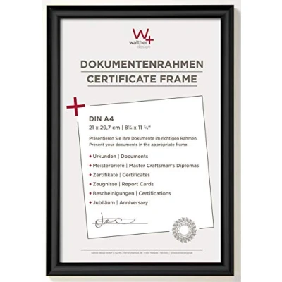 Afbeelding van walther+ design KP130B Wissellijst Papierformaat: DIN A4 Zwart