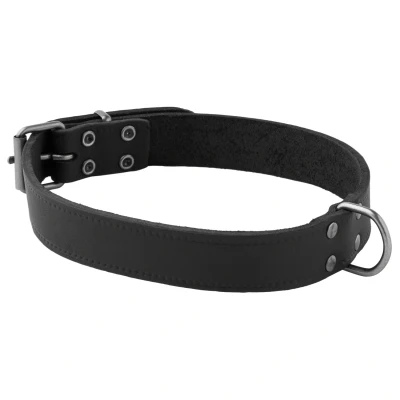 Afbeelding van Adori Halsband Vetleder Met Print Zwart Hondenhalsband 55x2.5 cm
