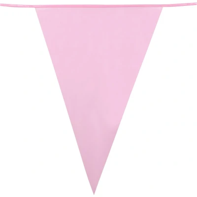 Afbeelding van Boland PE vlaggenlijn lichtroze Roze Geen thema Babyshower Feestversiering
