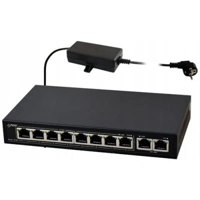 Afbeelding van Hikvision DS 3E1309P EI 9 poort Switch 8x PoE extend functie