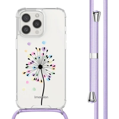 Afbeelding van iMoshion Hoesje Geschikt voor iPhone 15 Pro Max met Koord Design Meerkleurig / Sandstone Dandelion