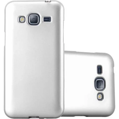 Afbeelding van Cadorabo Hoesje geschikt voor Samsung Galaxy J3 2016 in METALLIC ZILVER Beschermhoes gemaakt van flexibel TPU silicone Case Cover
