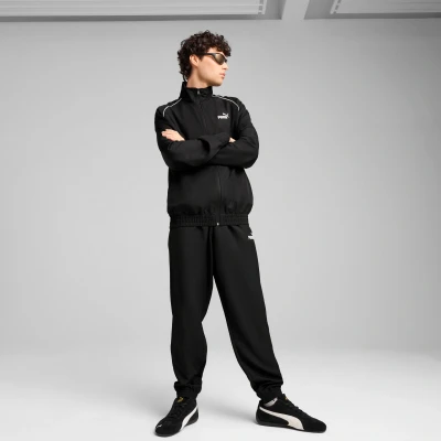 Afbeelding van Puma Woven Piping Tracksuit Heren trainingspak Black