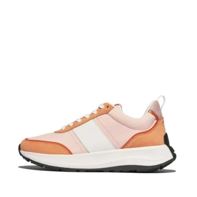 Afbeelding van FitFlop F Mode Flow Sneaker Nylon &amp; Suede Mix ROZE Maat 37