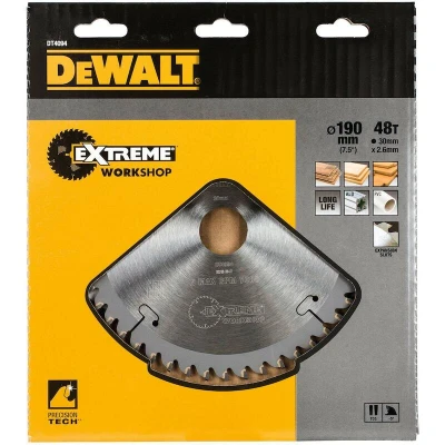 Afbeelding van DEWALT DT4094 QZ cirkelzaagblad 190x30x48T, trapezium, negatief 5, kerf 2,6mm
