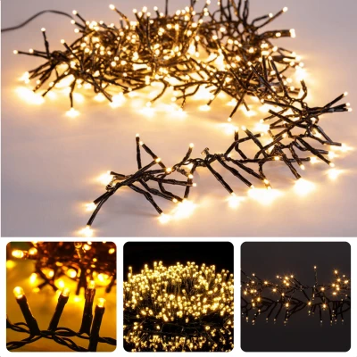 Afbeelding van Cheqo Kerstverlichting Kerstlampjes Kerstboomverlichting LED Warm Wit 1152 LED&#039;s 1490 cm Met Timer