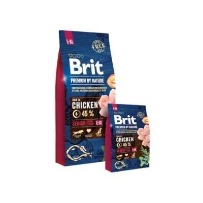 Afbeelding van Brit Premium by Nature hondenvoer Senior L/XL 15 kg Hond