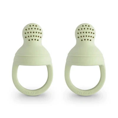 Afbeelding van Mushie Fruitspeen Siliconen Sage 2st.
