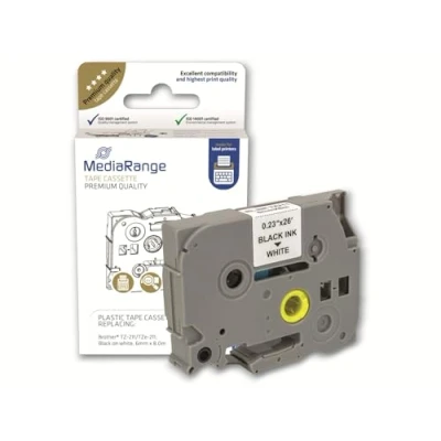 Afbeelding van MediaRange Brother compatible labels TZ 211/ TZe 211 6mm x 8m Zwart op wit